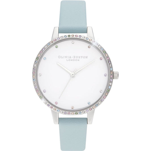 Montre en cuir synthétique bleu Olivia Burton - Élégance intemporelle