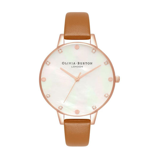 Montre en cuir synthétique marron Olivia Burton - Élégante et polyvalente