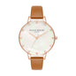 Olivia Burton Brown Artificial Leather Watch