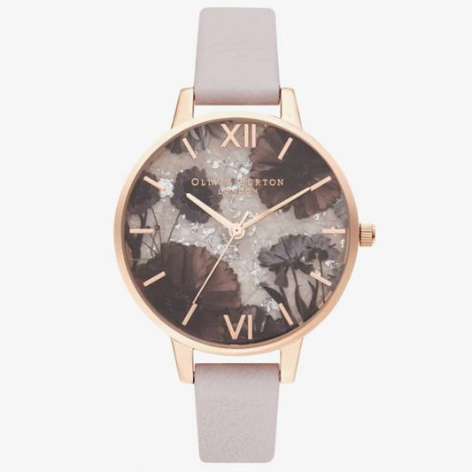 Montre en cuir synthétique multicolore Olivia Burton - Design floral