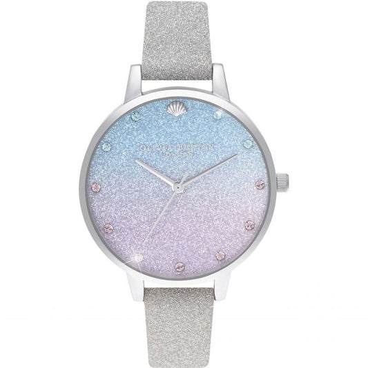 Montre en cuir synthétique grise Olivia Burton - Élégante et stylée