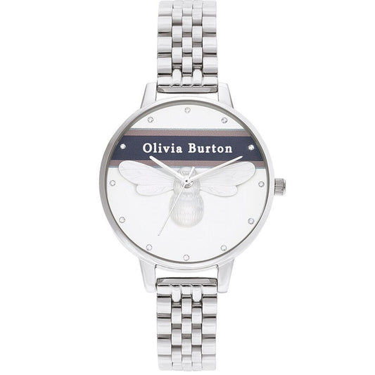 Montre en Acier Inoxydable Argent Olivia Burton - Élégance Intemporelle