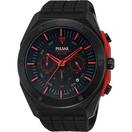 Montre Pulsar en caoutchouc noir
