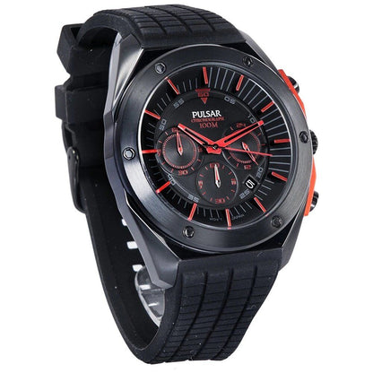 Montre Pulsar en caoutchouc noir