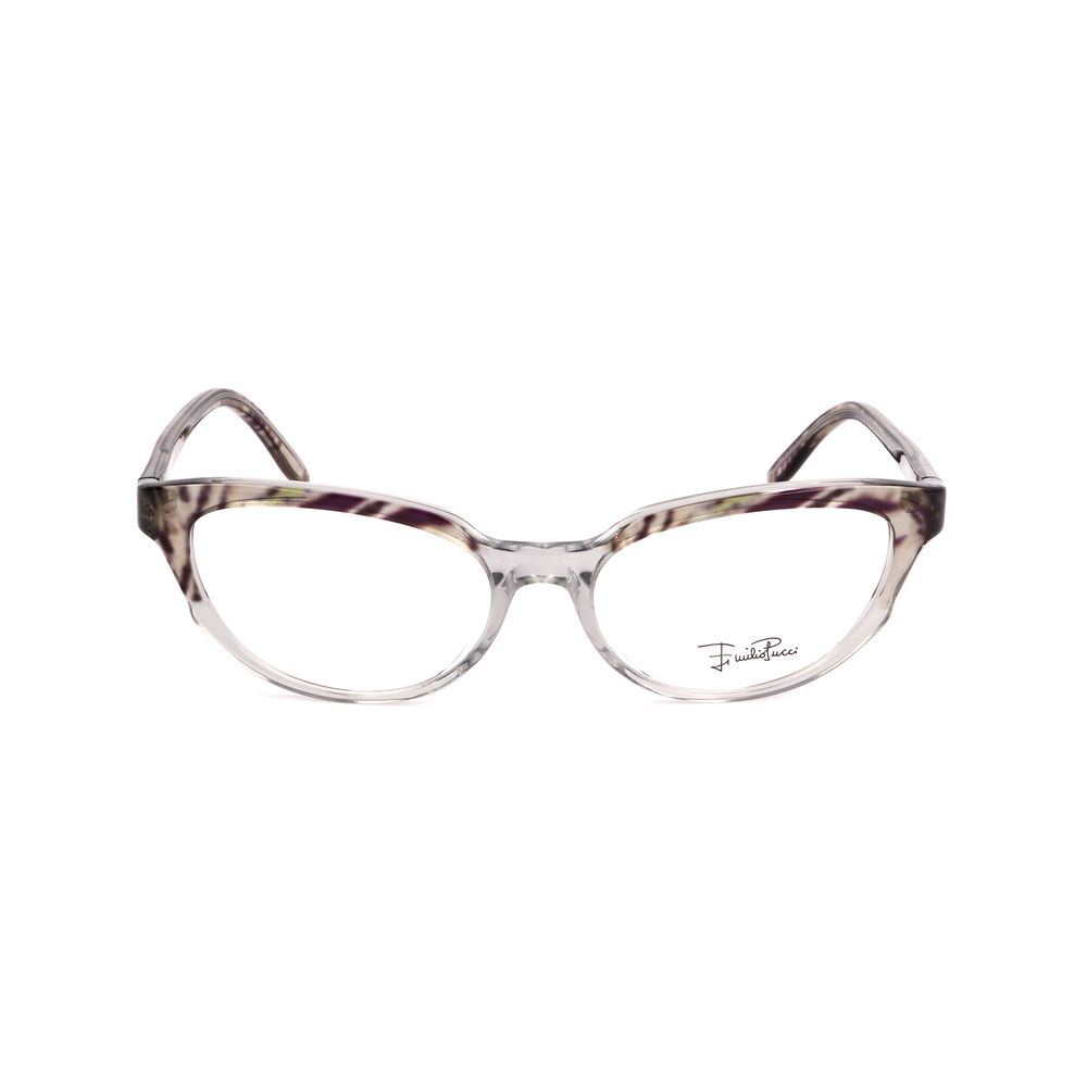 Lunettes à montures grises en plastique de Emilio Pucci