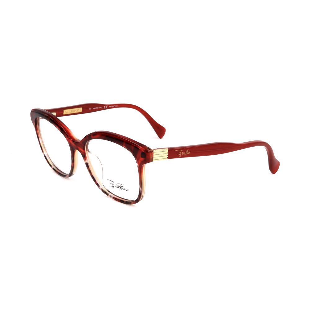 Montures de lunettes en plastique rouge Emilio Pucci