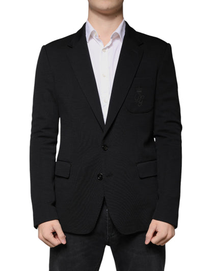 Dolce &amp; Gabbana Zwarte, Enkellaags, Formele Blazer van Wol