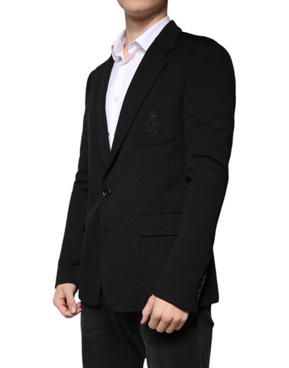 Dolce &amp; Gabbana Zwarte, Enkellaags, Formele Blazer van Wol