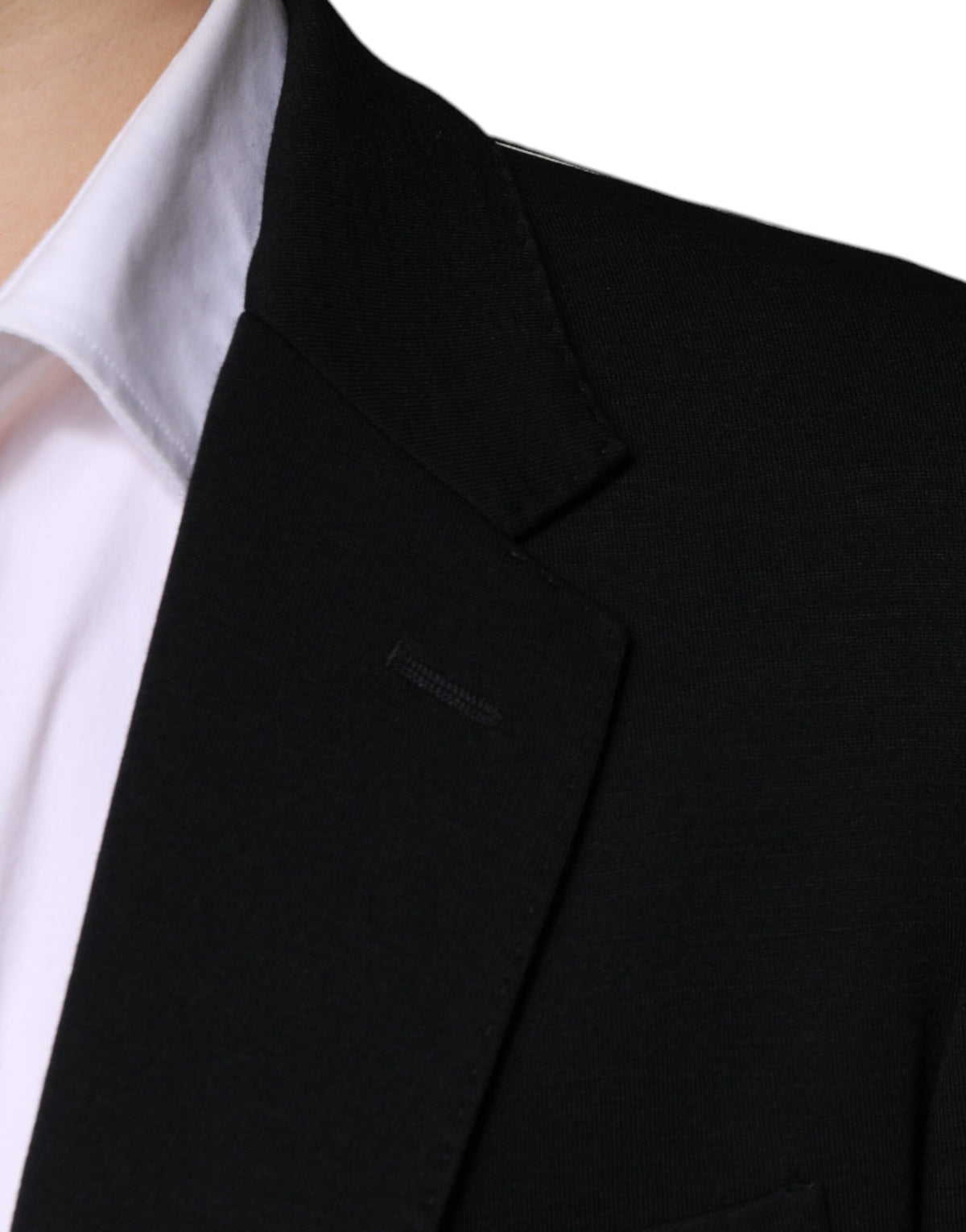 Dolce &amp; Gabbana Blazer formel noir en laine à simple boutonnage