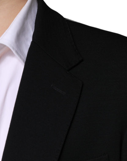 Dolce &amp; Gabbana Zwarte, Enkellaags, Formele Blazer van Wol