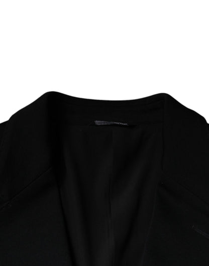 Dolce &amp; Gabbana Zwarte, Enkellaags, Formele Blazer van Wol