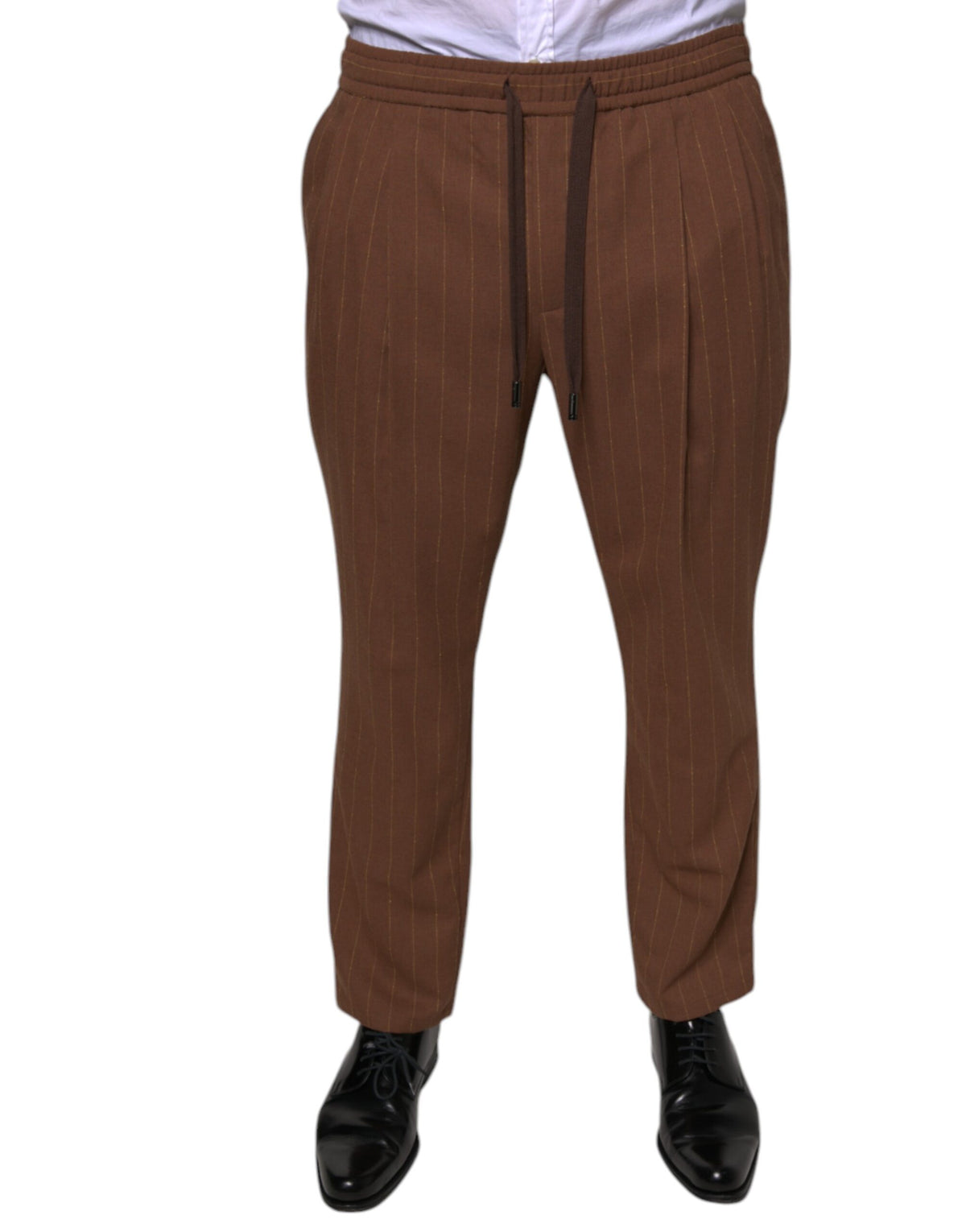 Pantalon habillé homme slim rayé brun Dolce &amp; Gabbana