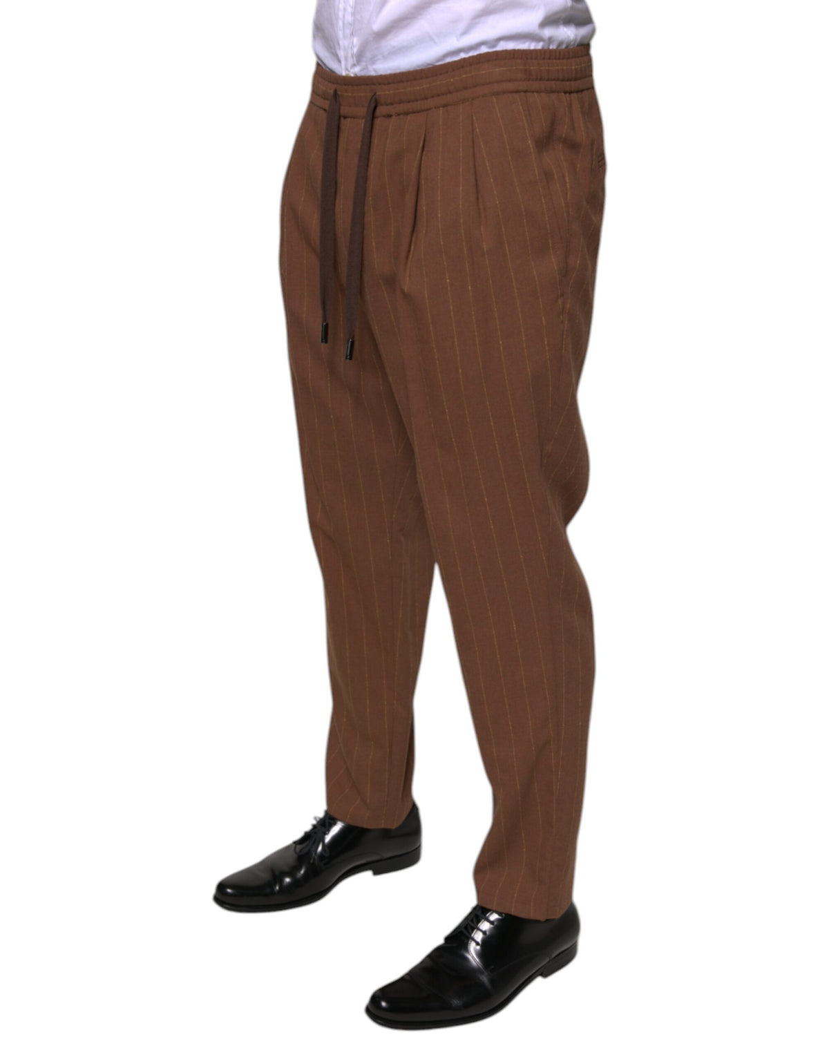Pantalon habillé homme slim rayé brun Dolce &amp; Gabbana