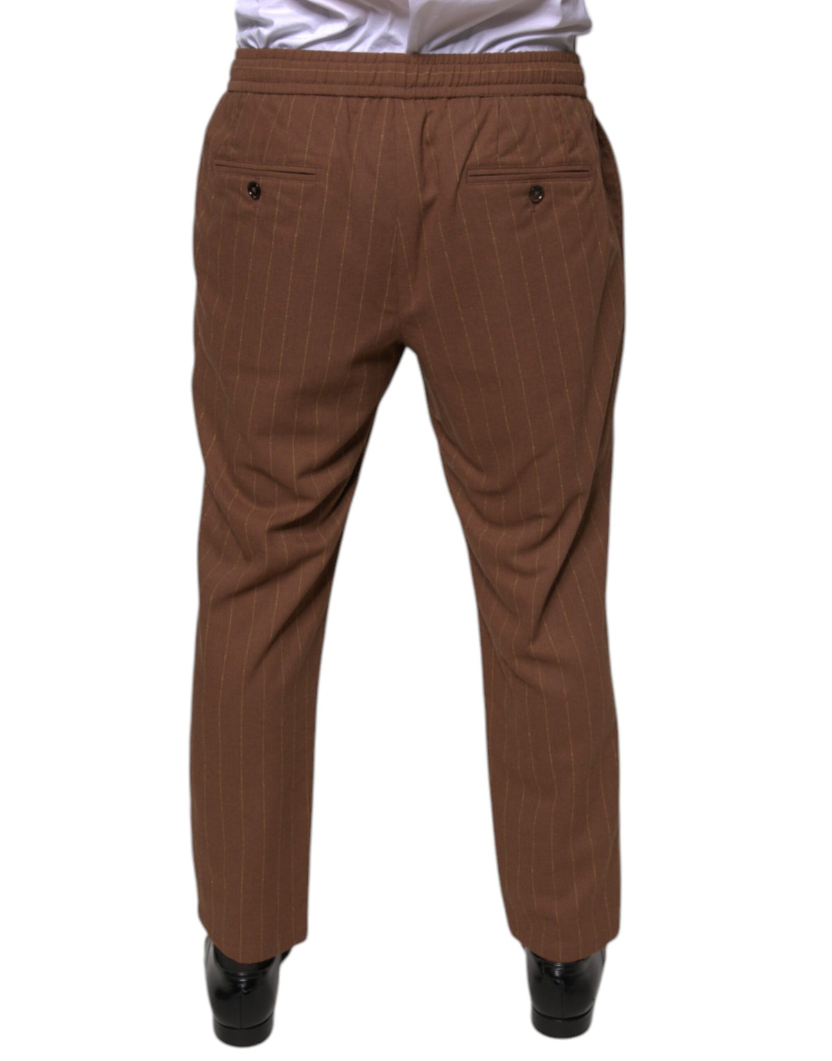 Pantalon habillé homme slim rayé brun Dolce &amp; Gabbana