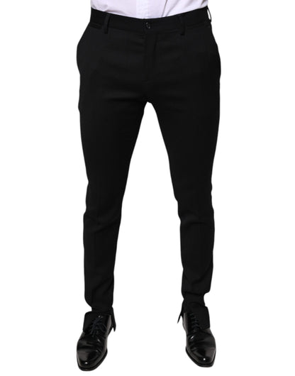 Dolce &amp; Gabbana zwarte wollen, strakke, formele pantalon