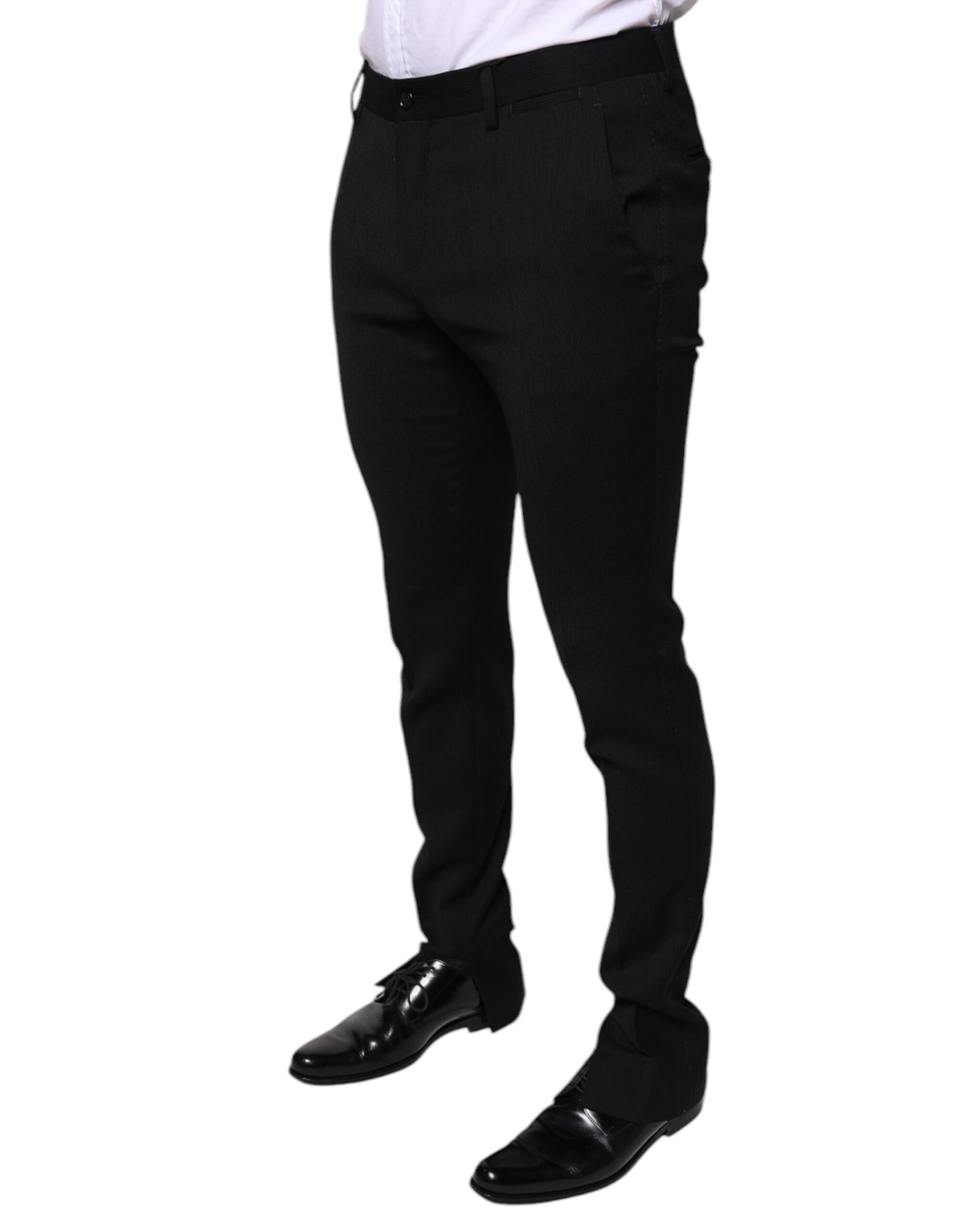 Dolce &amp; Gabbana zwarte wollen, strakke, formele pantalon