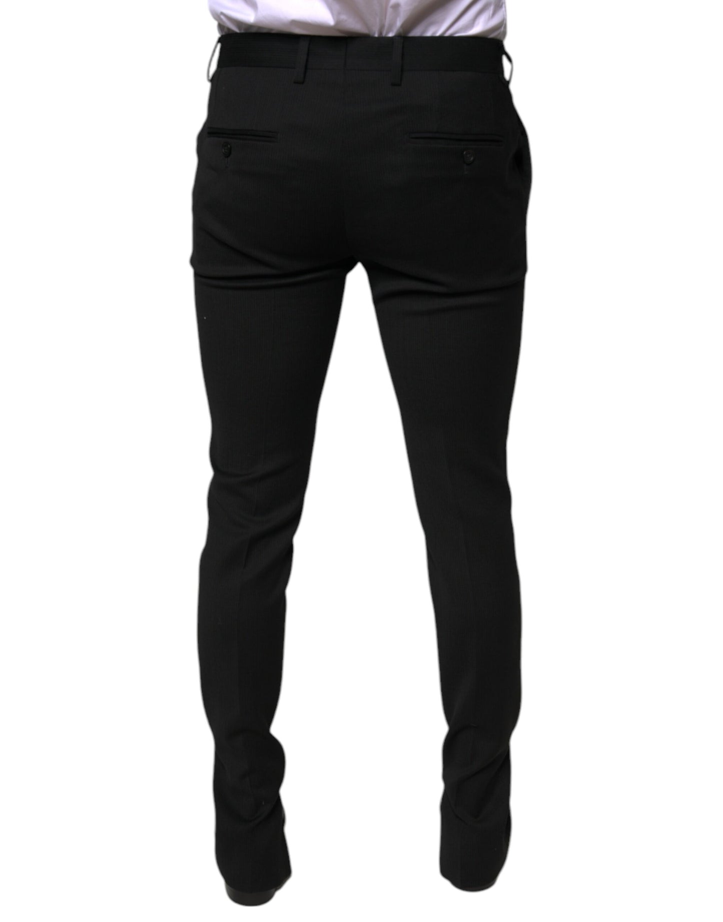 Dolce &amp; Gabbana zwarte wollen, strakke, formele pantalon
