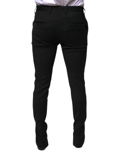 Dolce &amp; Gabbana zwarte wollen, strakke, formele pantalon