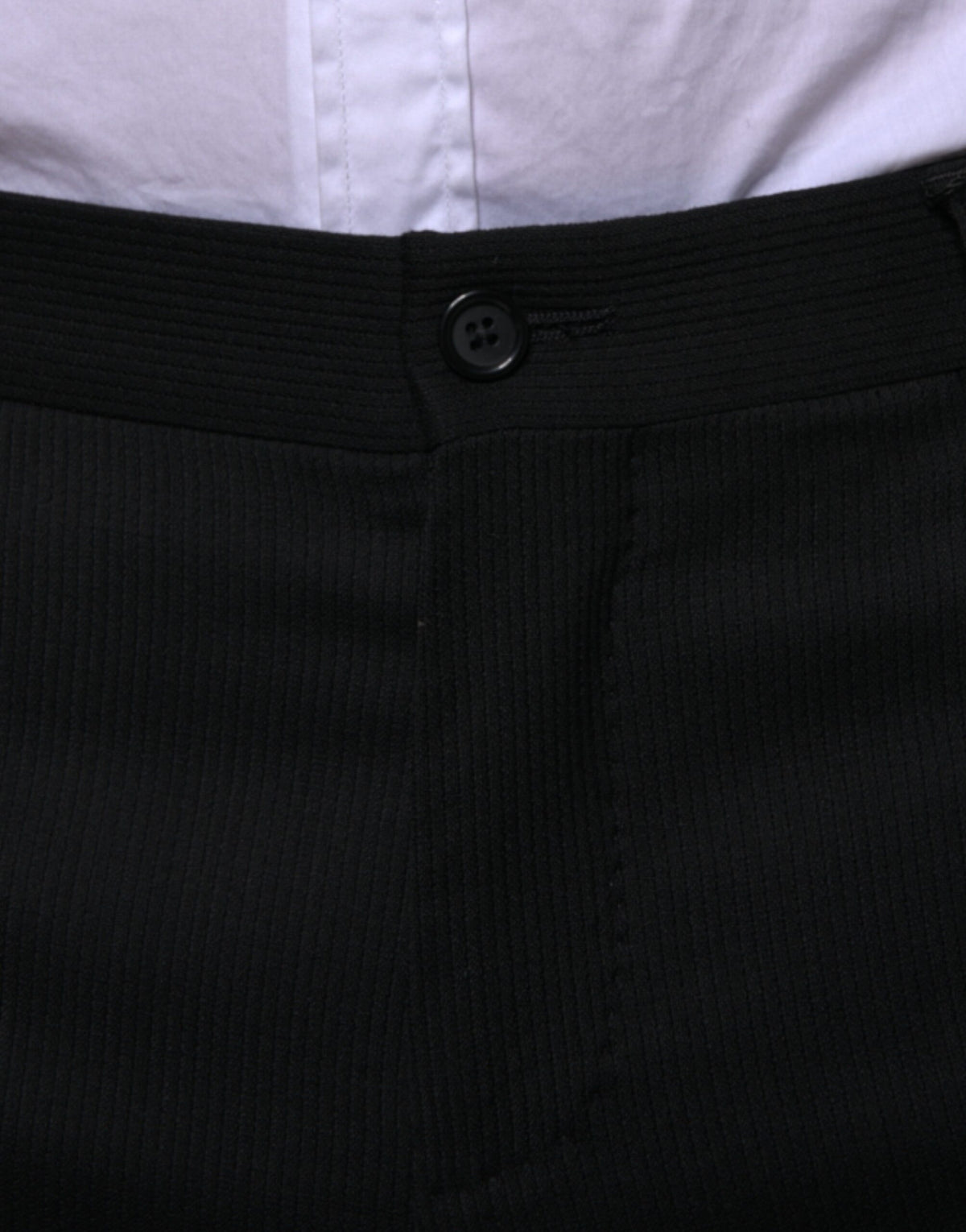 Pantalon tailleur noir en laine, coupe skinny, Dolce &amp; Gabbana