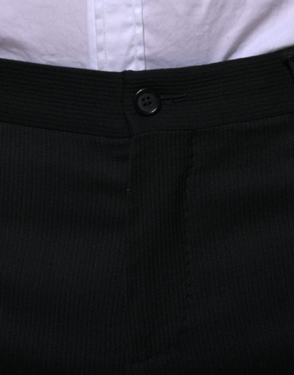 Dolce &amp; Gabbana zwarte wollen, strakke, formele pantalon
