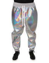 Pantalon de jogging homme Dolce &amp; Gabbana, argent irisé.