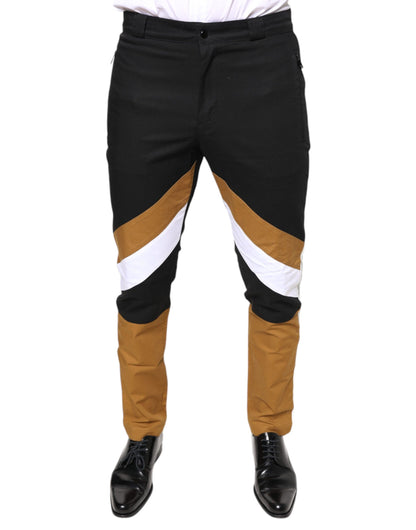 Pantalon skinny en coton à rayures multicolores Dolce &amp; Gabbana
