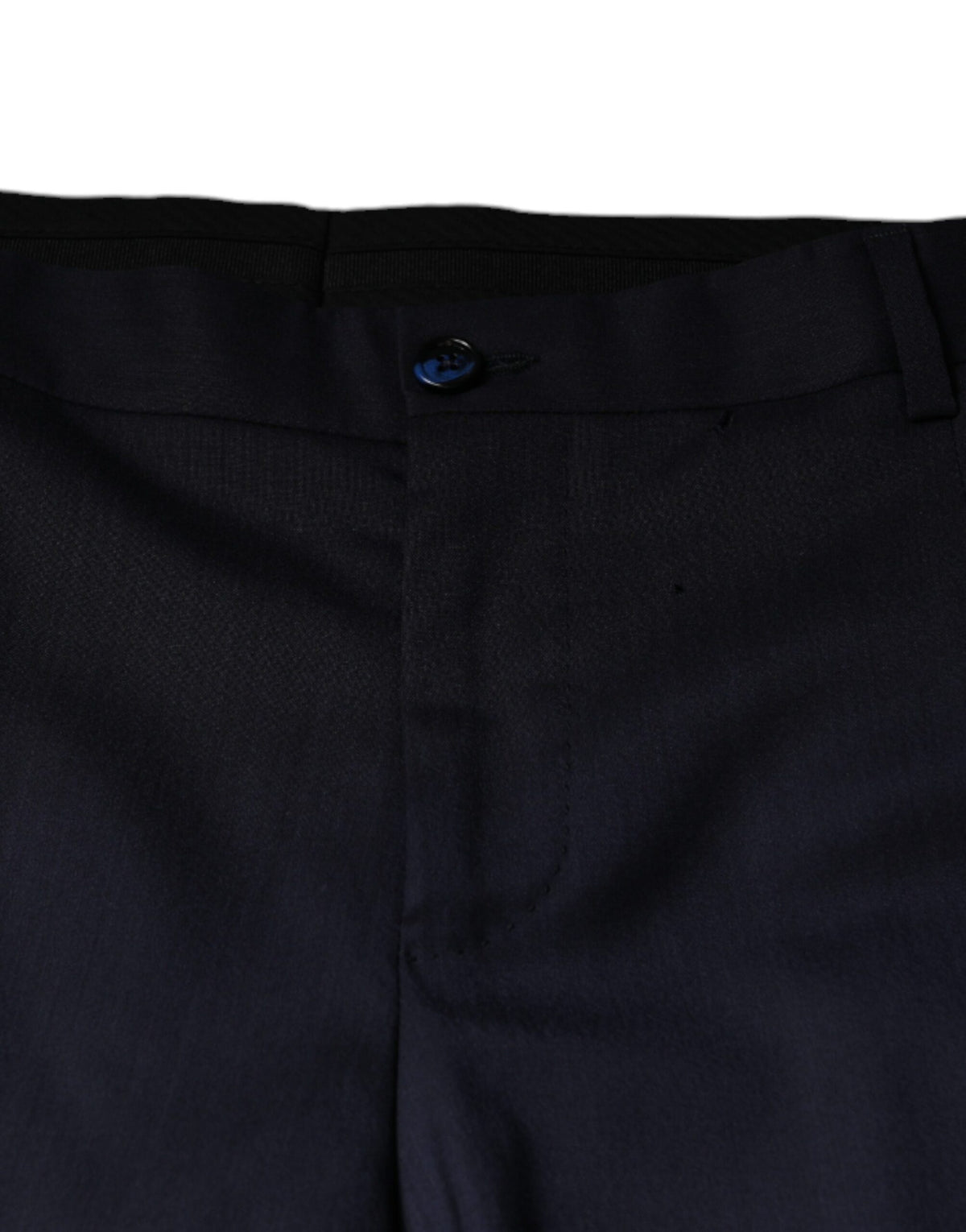 Pantalon tailleur droit en laine bleu Dolce &amp; Gabbana