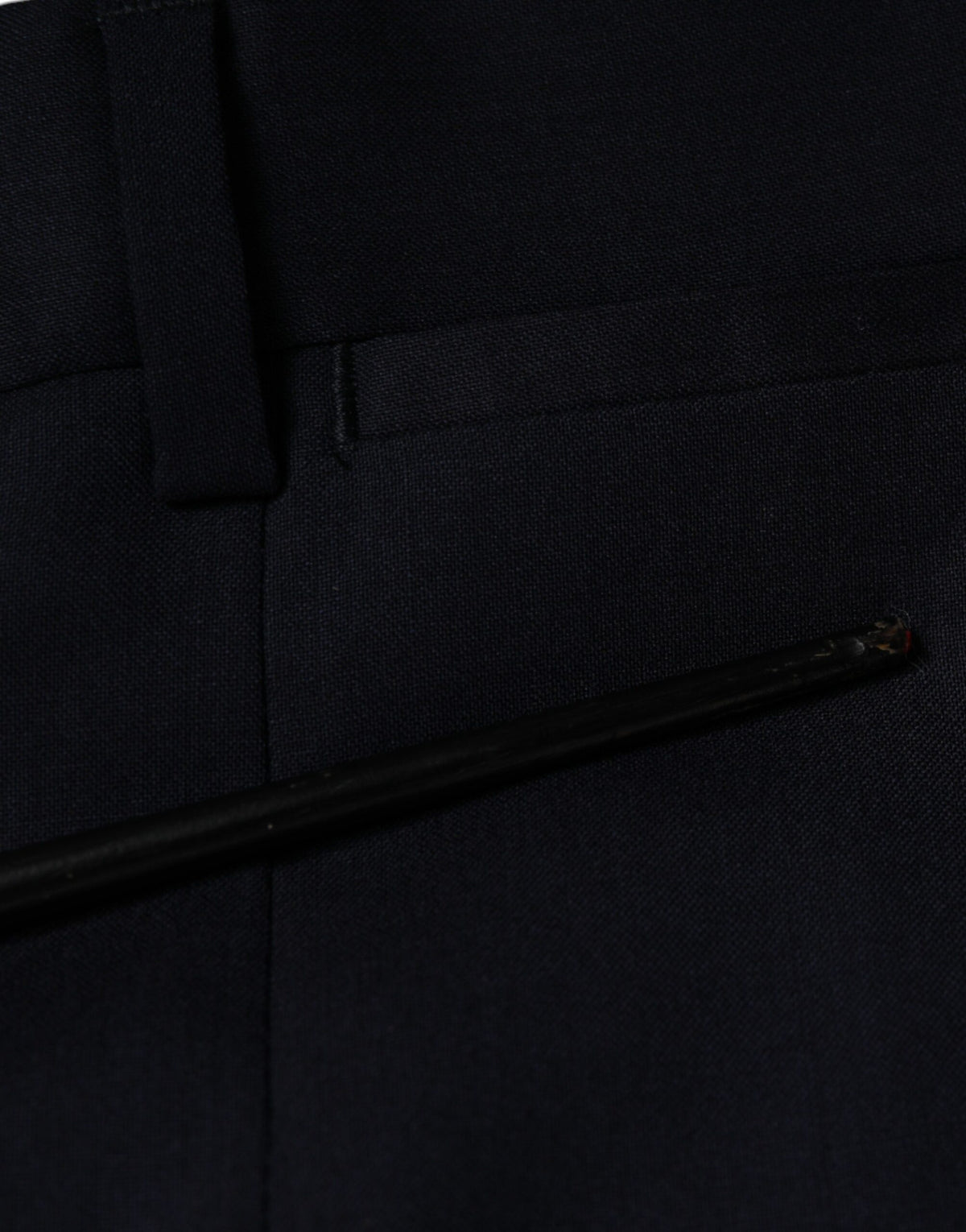 Pantalon tailleur droit en laine bleu Dolce &amp; Gabbana