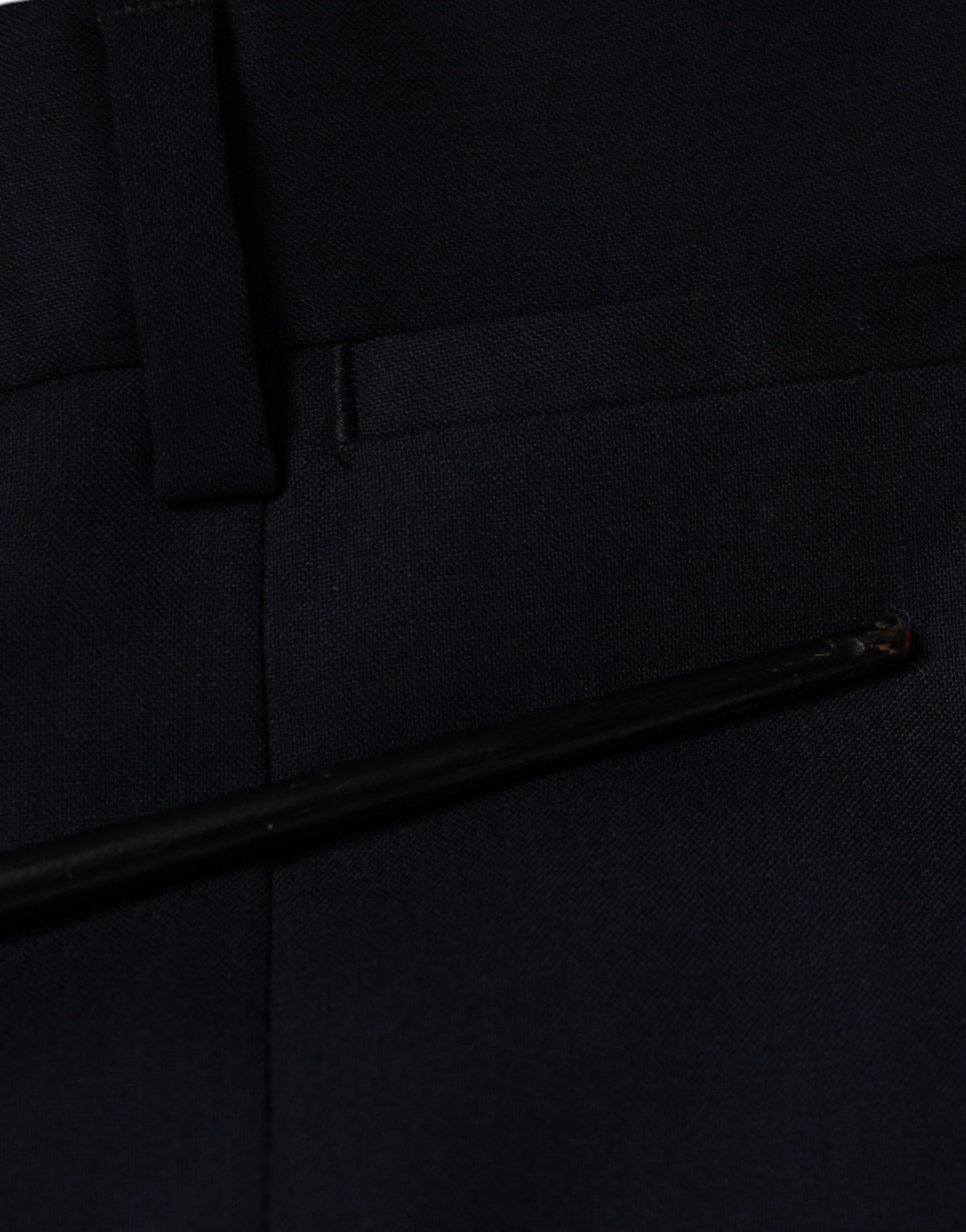 Dolce &amp; Gabbana blauwe wollen, strakke, formele pantalon