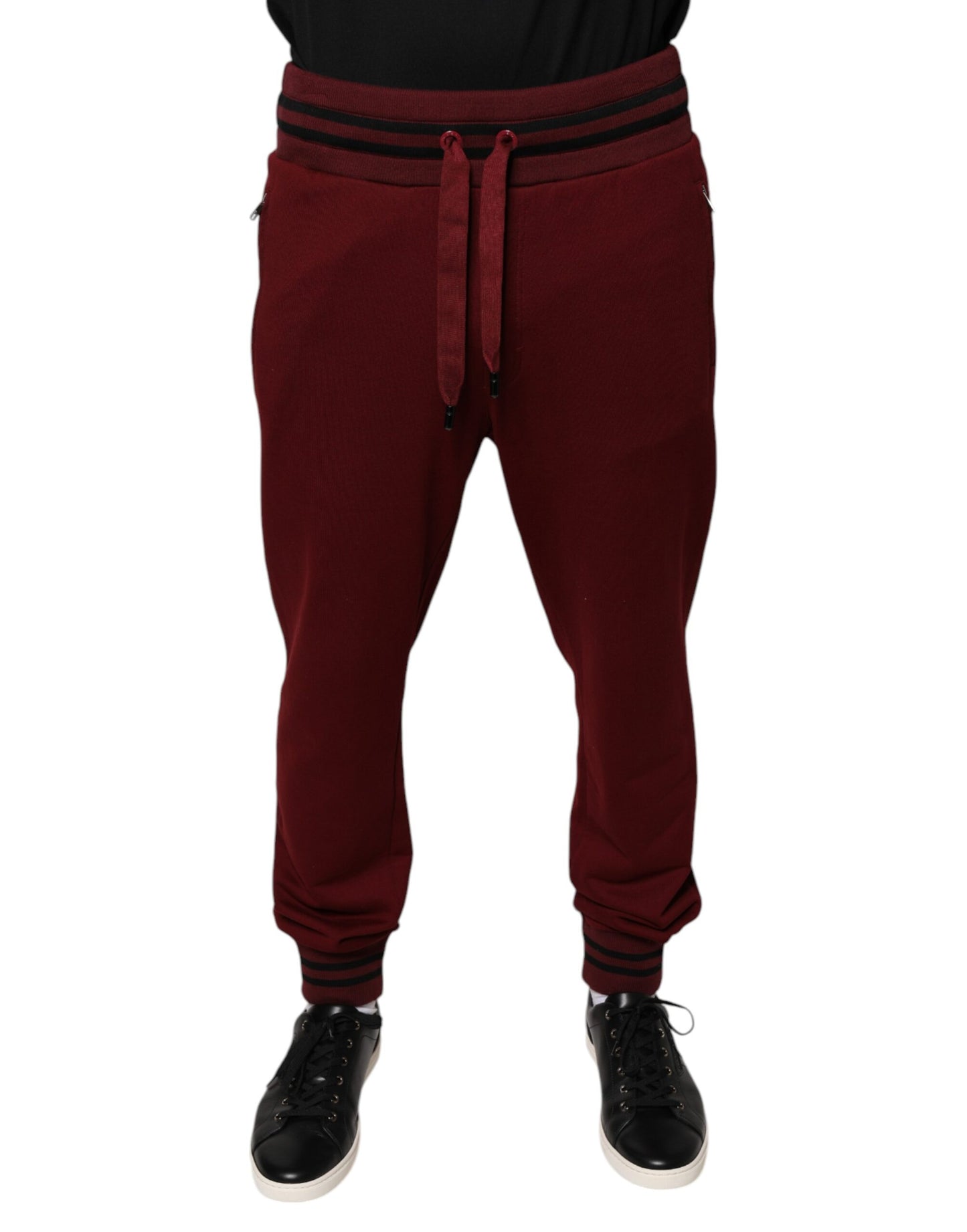 Dolce &amp; Gabbana donkerrode katoenen joggingbroek voor heren