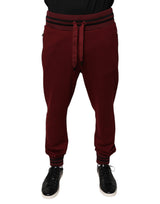 Pantalon de jogging en coton rouge foncé pour homme Dolce &amp; Gabbana