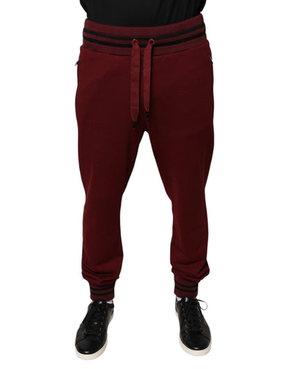Dolce &amp; Gabbana donkerrode katoenen joggingbroek voor heren