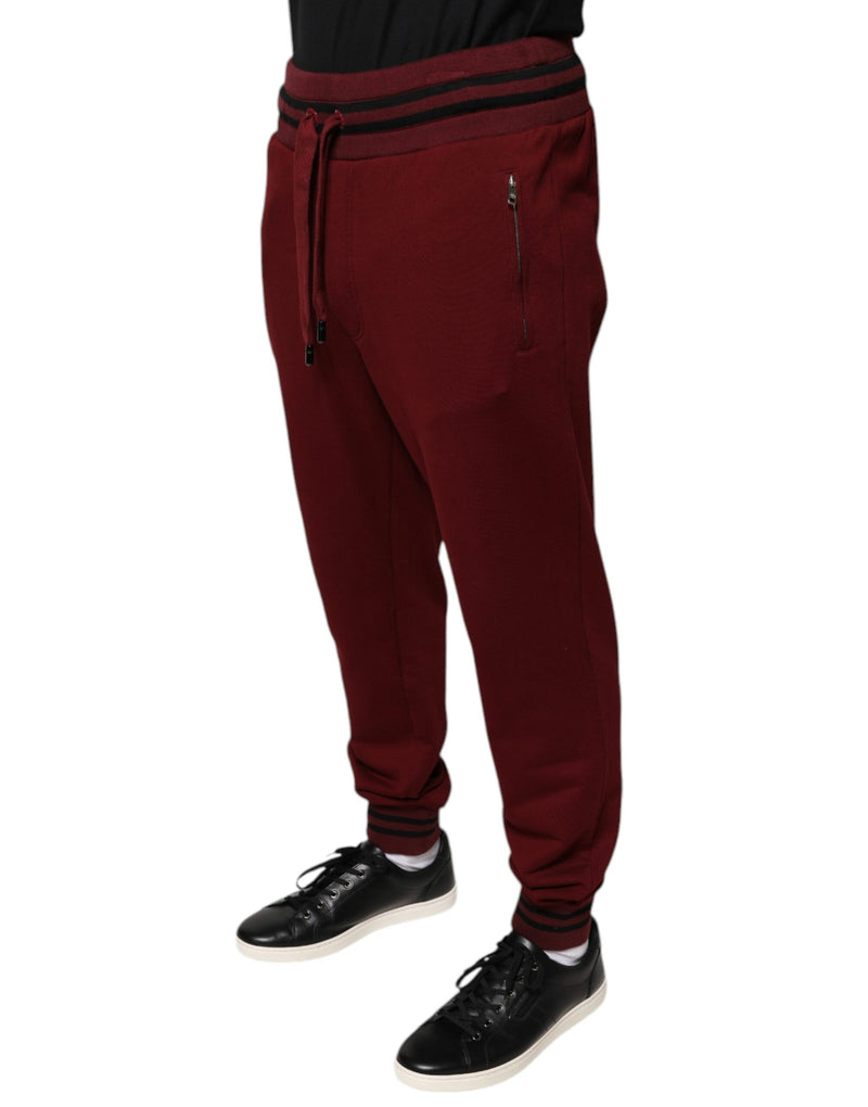 Dolce &amp; Gabbana donkerrode katoenen joggingbroek voor heren
