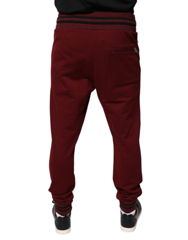 Dolce &amp; Gabbana donkerrode katoenen joggingbroek voor heren
