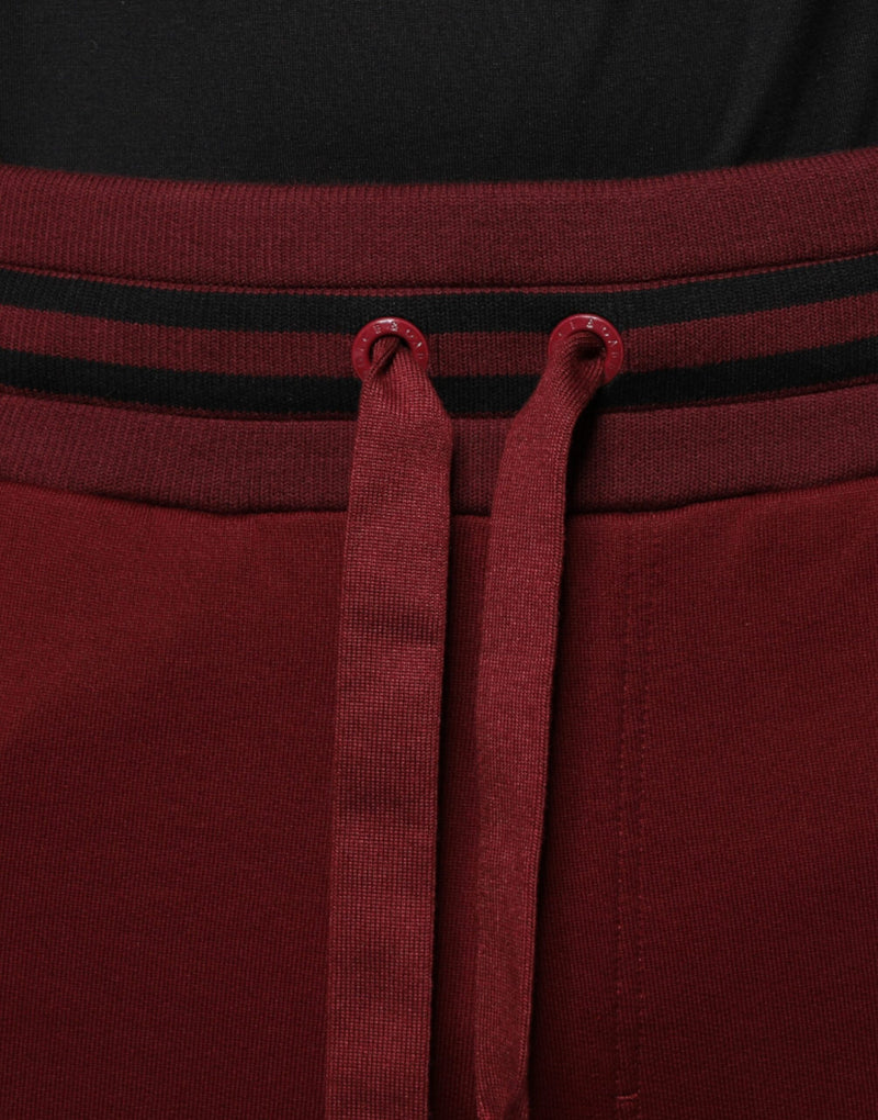 Dolce &amp; Gabbana donkerrode katoenen joggingbroek voor heren