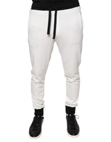 Pantalon de jogging slim en coton blanc Dolce &amp; Gabbana pour homme