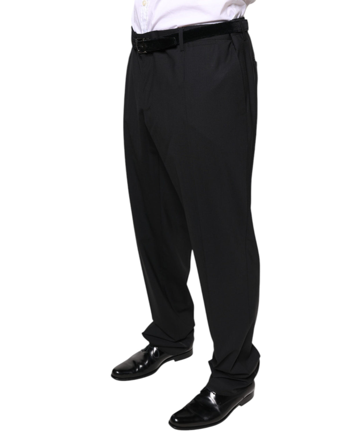 Pantalon habillé noir en laine pour homme de Dolce &amp; Gabbana