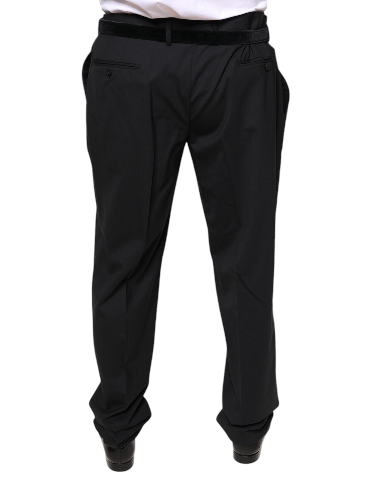 Pantalon habillé noir en laine pour homme de Dolce &amp; Gabbana