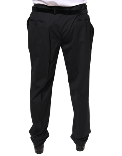 Pantalon habillé noir en laine pour homme de Dolce &amp; Gabbana