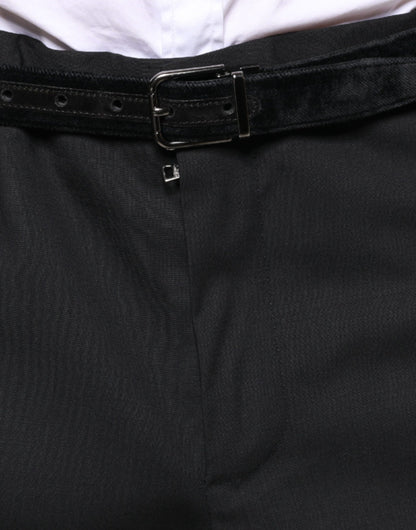 Pantalon habillé noir en laine pour homme de Dolce &amp; Gabbana