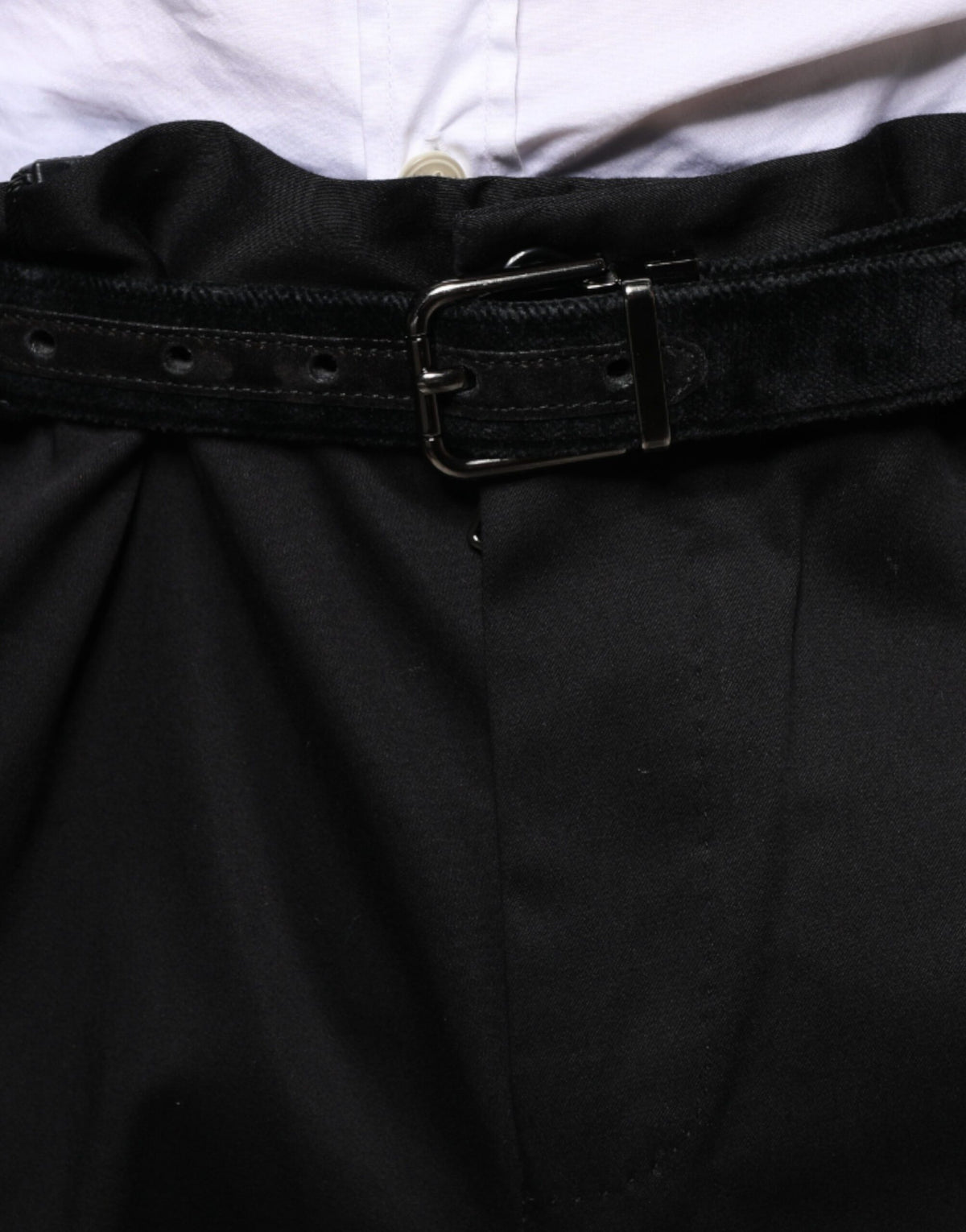 Pantalon tailleur noir en coton extensible et ajusté pour homme de Dolce &amp; Gabbana