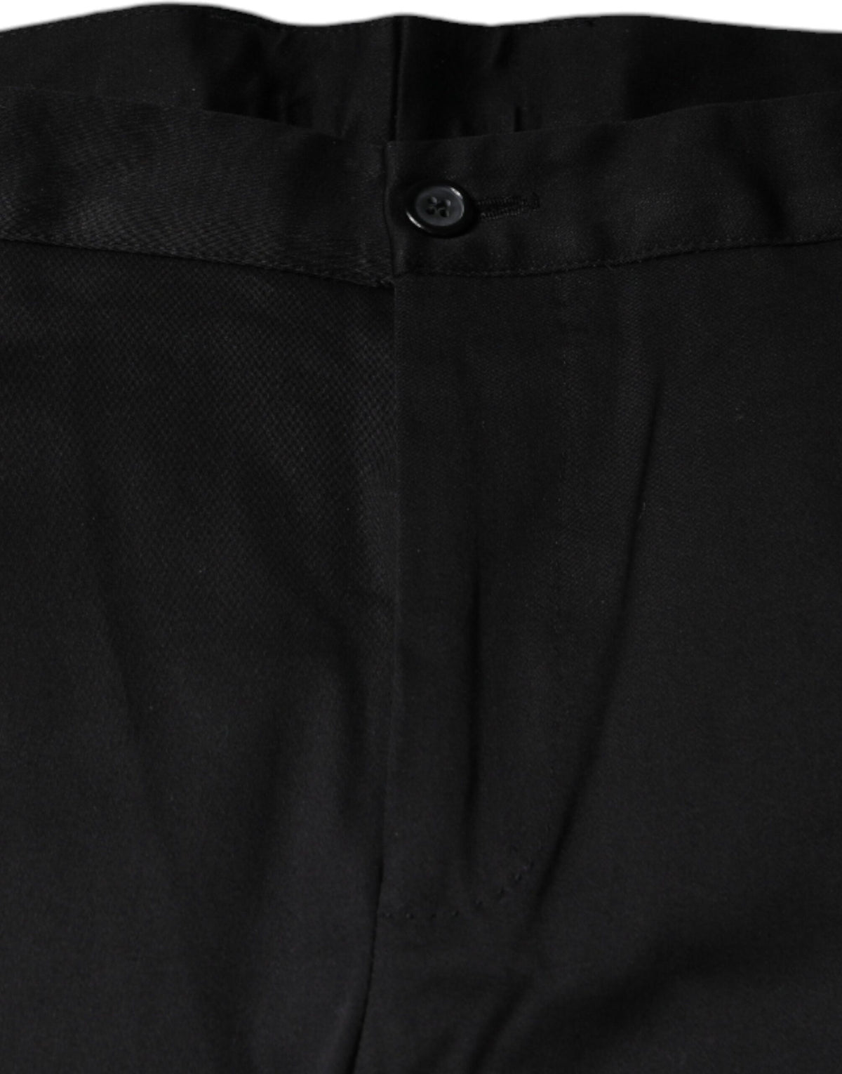 Pantalon tailleur noir en coton extensible et ajusté pour homme de Dolce &amp; Gabbana