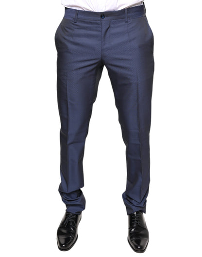 Dolce &amp; Gabbana blauwe polyester formele smokingbroek