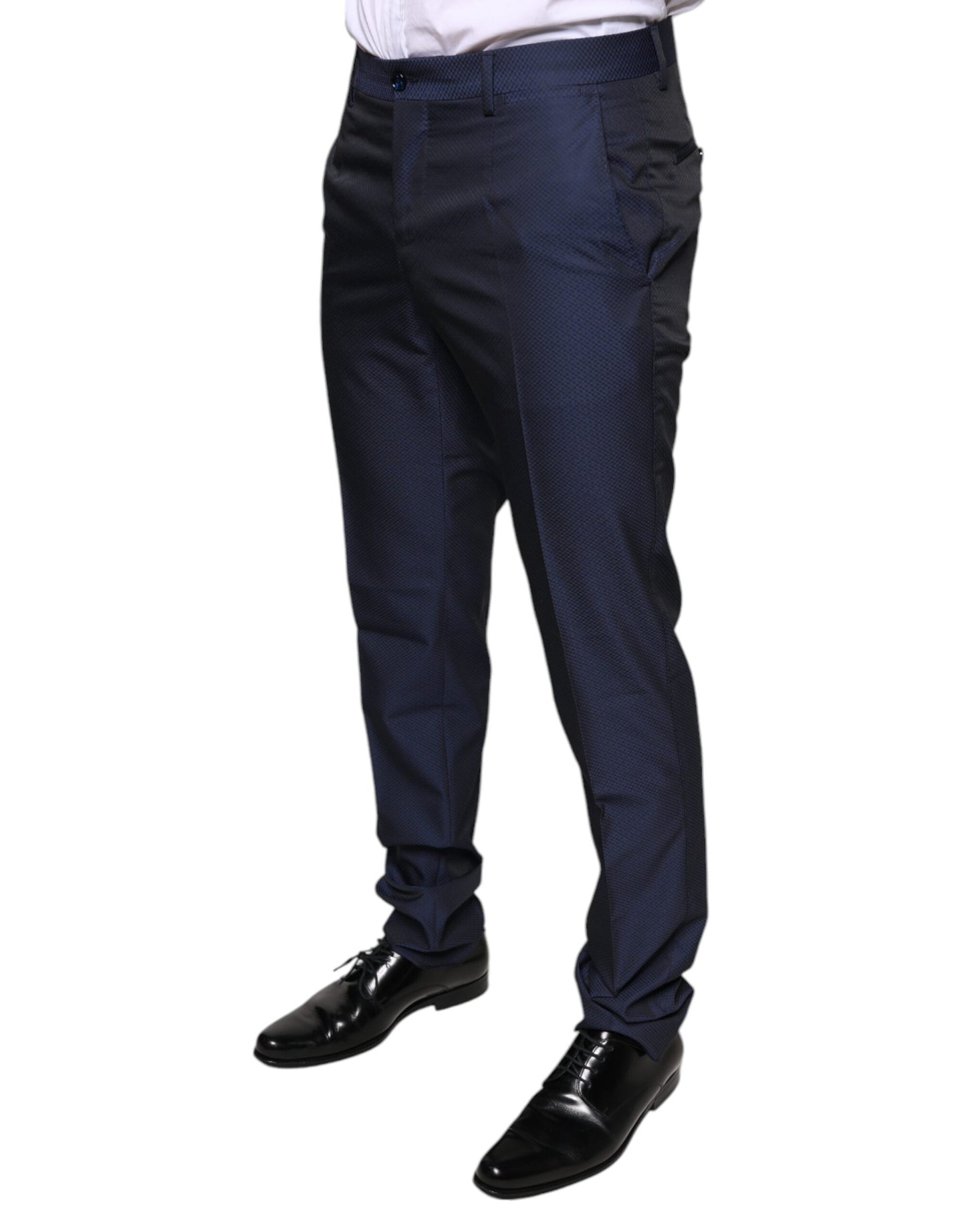 Dolce &amp; Gabbana blauwe polyester formele smokingbroek