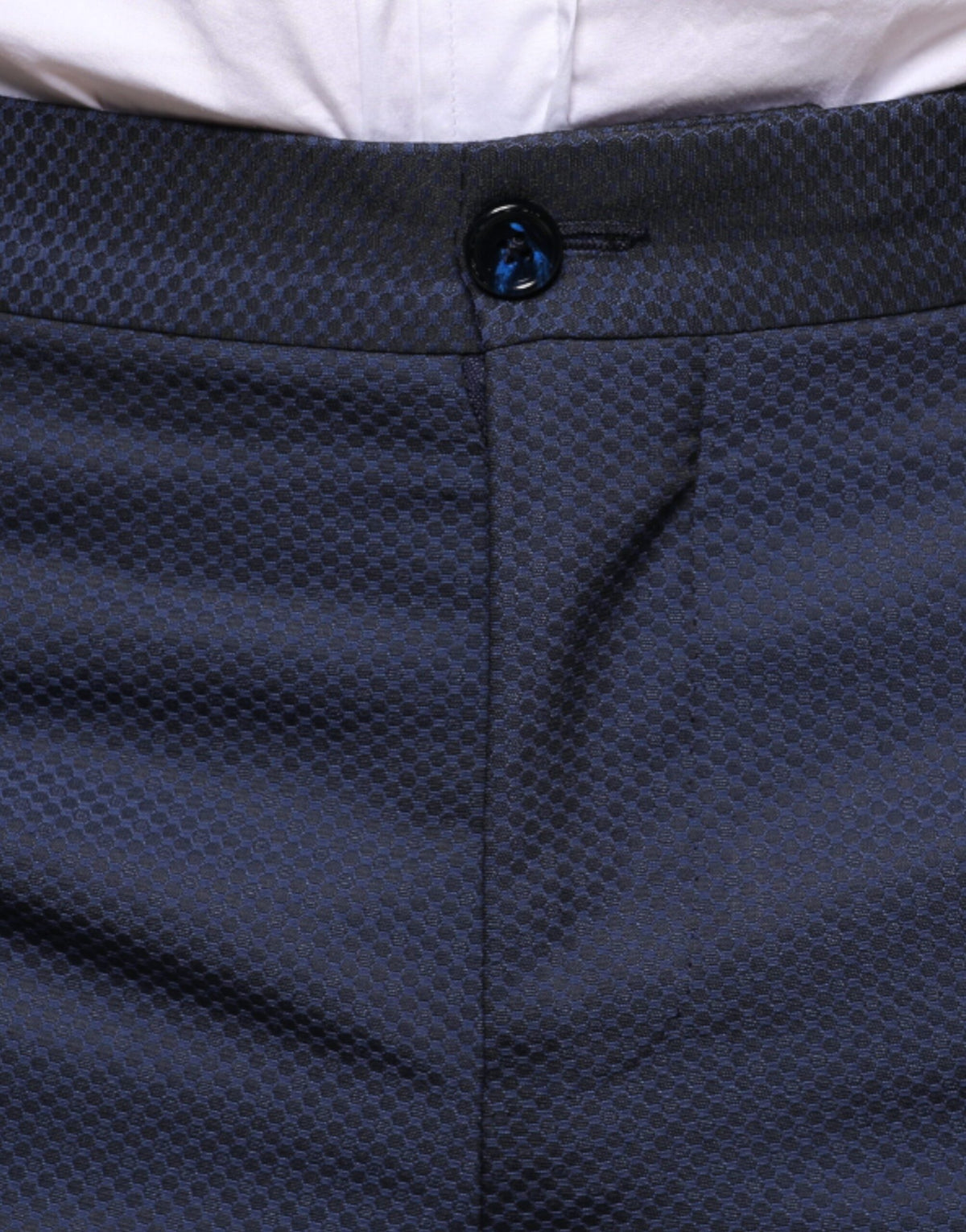 Pantalon de smoking bleu en polyester de Dolce &amp; Gabbana