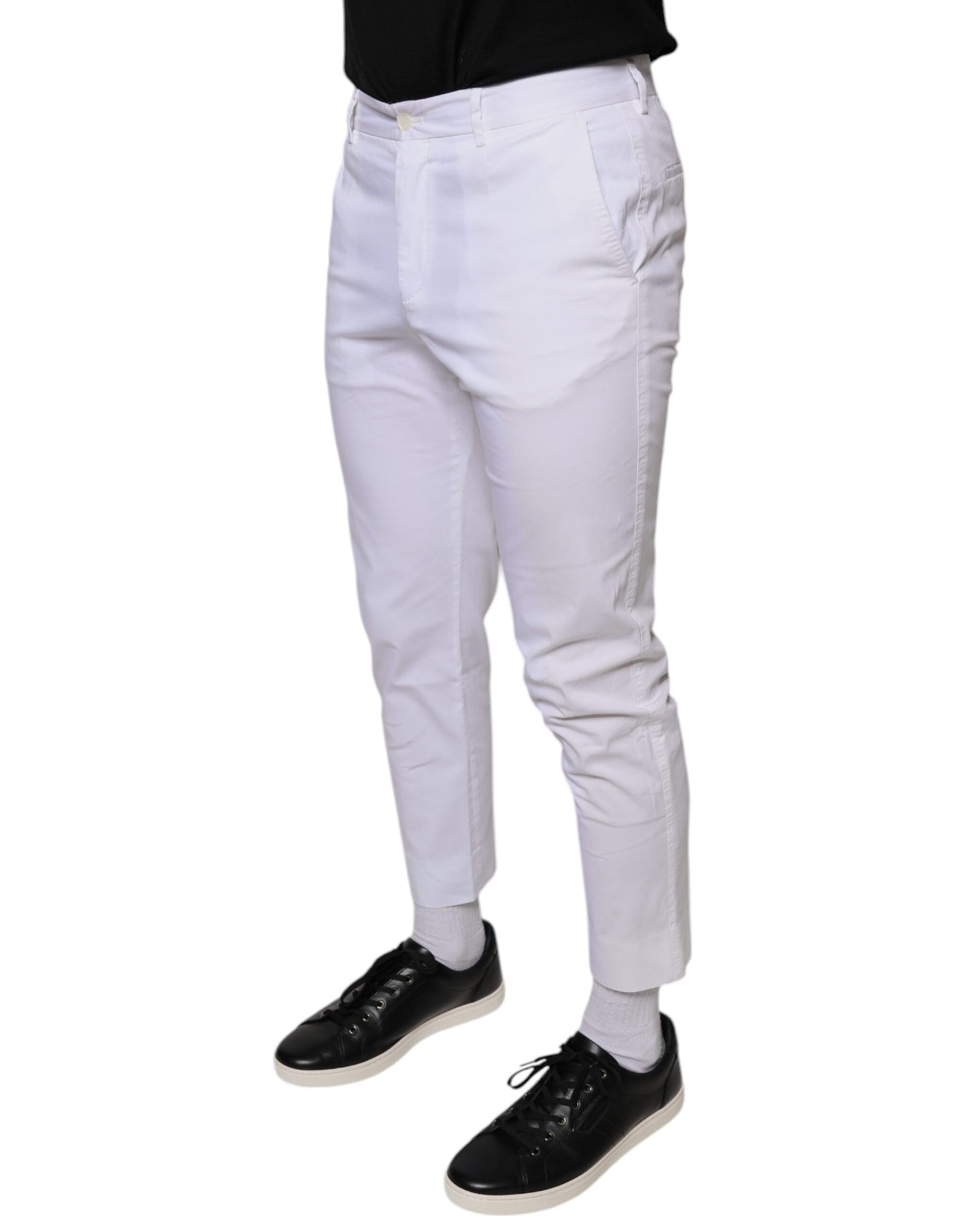 Dolce &amp; Gabbana witte katoenen skinny broekjurk