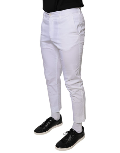 Dolce &amp; Gabbana witte katoenen skinny broekjurk