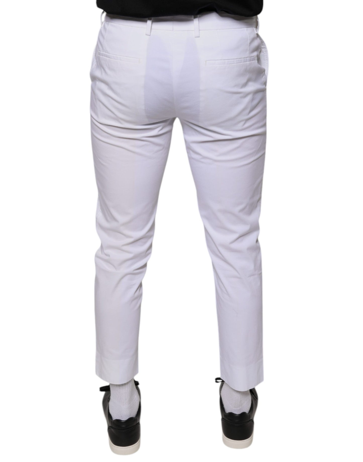 Dolce &amp; Gabbana witte katoenen skinny broekjurk