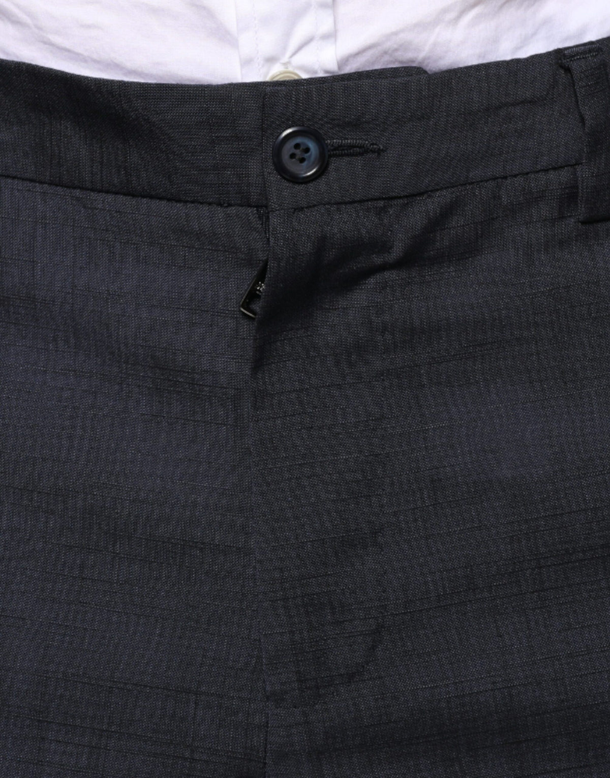 Pantalon tailleur noir en laine et coton Dolce &amp; Gabbana
