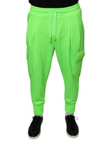 Pantalon de jogging cargo en polyester vert néon Dolce &amp; Gabbana